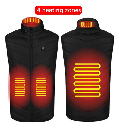 USB Rechargeable Heated Vest – Washable Winter Wear