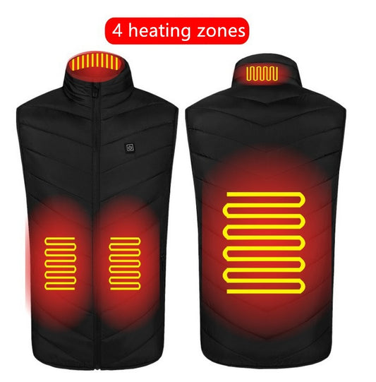 USB Rechargeable Heated Vest – Washable Winter Wear
