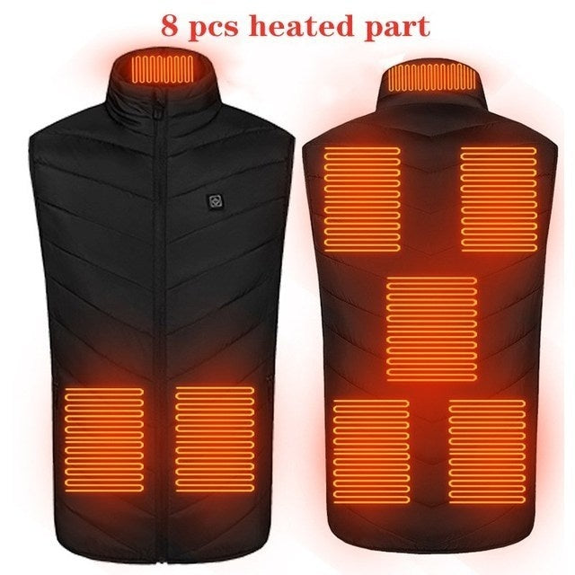 USB Rechargeable Heated Vest – Washable Winter Wear