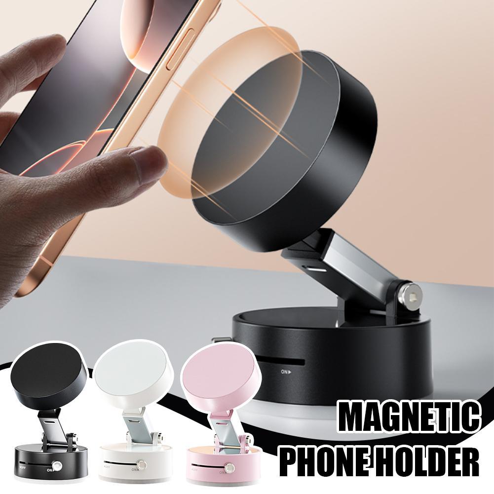 Foldable Magnetic Car Phone Holder – Suction Cup Mount