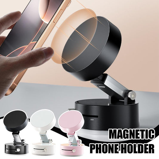 Foldable Magnetic Car Phone Holder – Suction Cup Mount