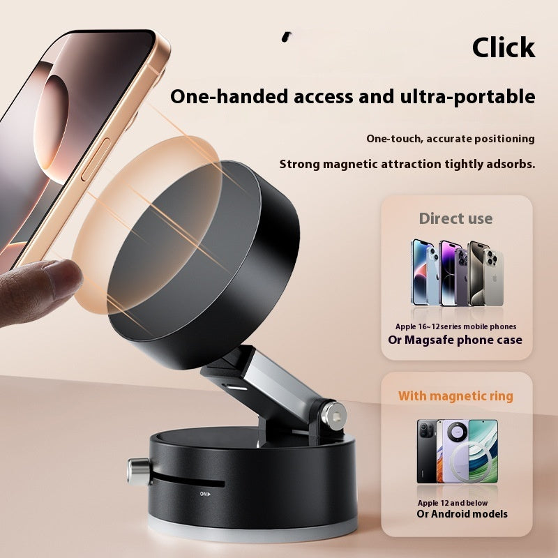 Foldable Magnetic Car Phone Holder – Suction Cup Mount