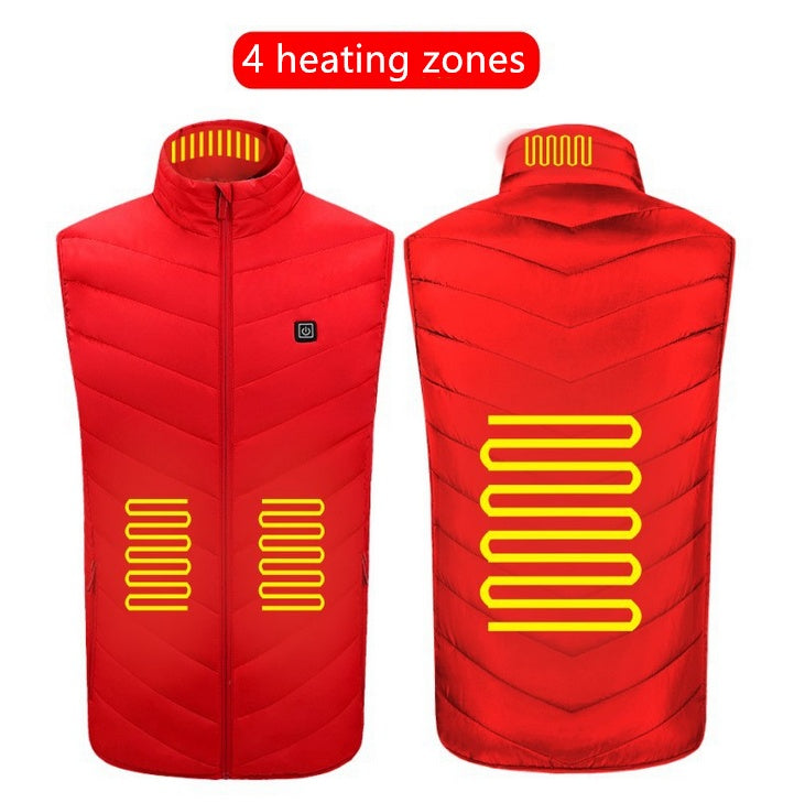 USB Rechargeable Heated Vest – Washable Winter Wear